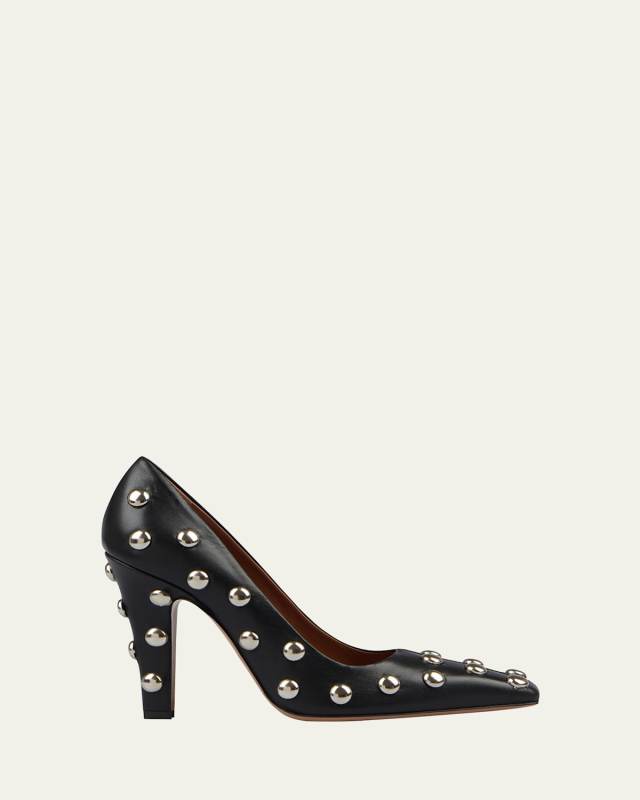 Belle Studded Leather Pumps
